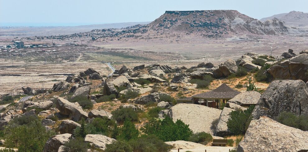 The Gobustan Mud volcanoes Fire Temple Burning Land Tour